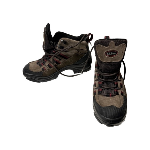 L.L. Bean Women’s Gore-Tex Brown Leather Ankle Hiking/Trail Boots, Size 7 - Picture 3 of 5